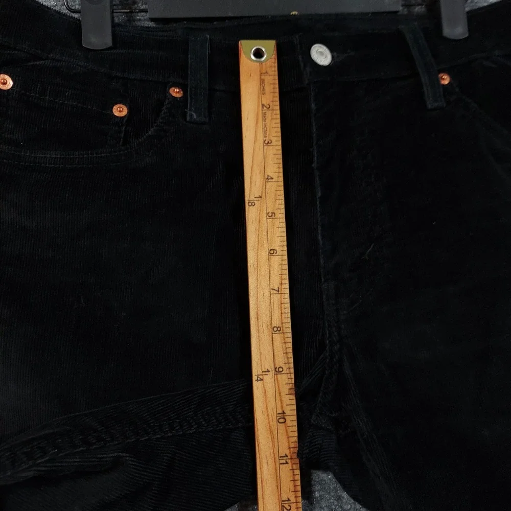 Levi's 511 Slim Fit Pants Mens 32x32 Black Corduroy 04511-1063